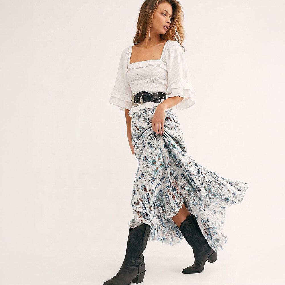 Free People ONE Printed Cypress Skirt - New - XXS